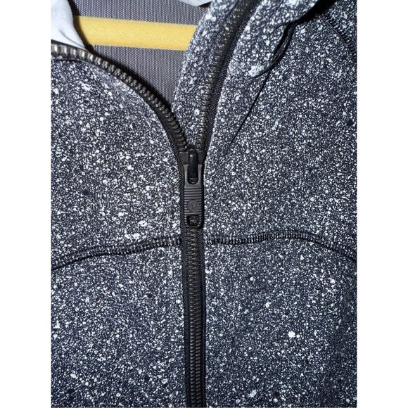 Lululemon Hooded Define Jacket *Nulu Luminesce Splatter White Black size 12 - Picture 7 of 11